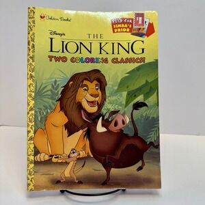 Lion King & Simba's Pride Coloring Book Golden Flip 2 N 1 1999 Vintage Unused